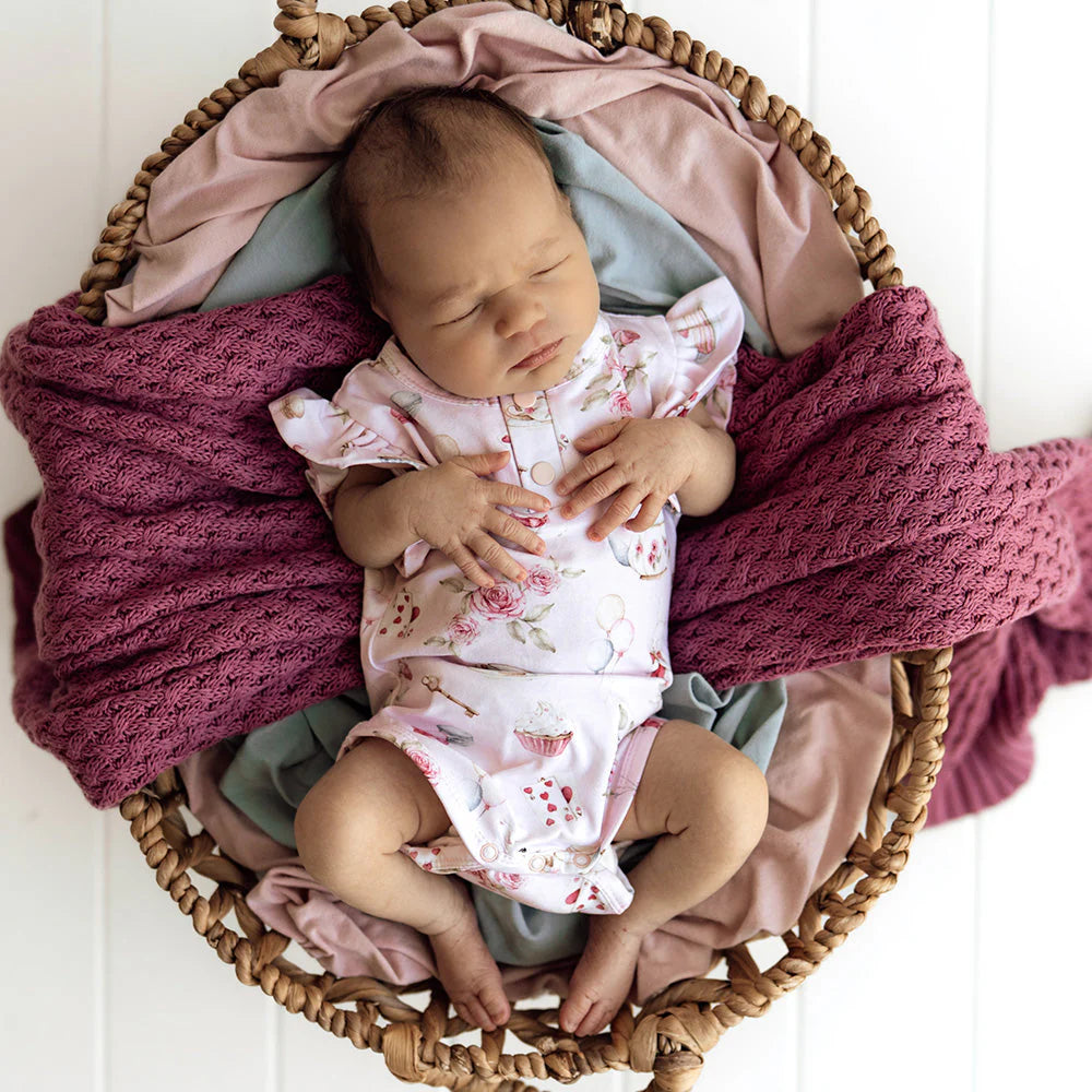 Alice's Tea Party Short Sleeve Bodysuit