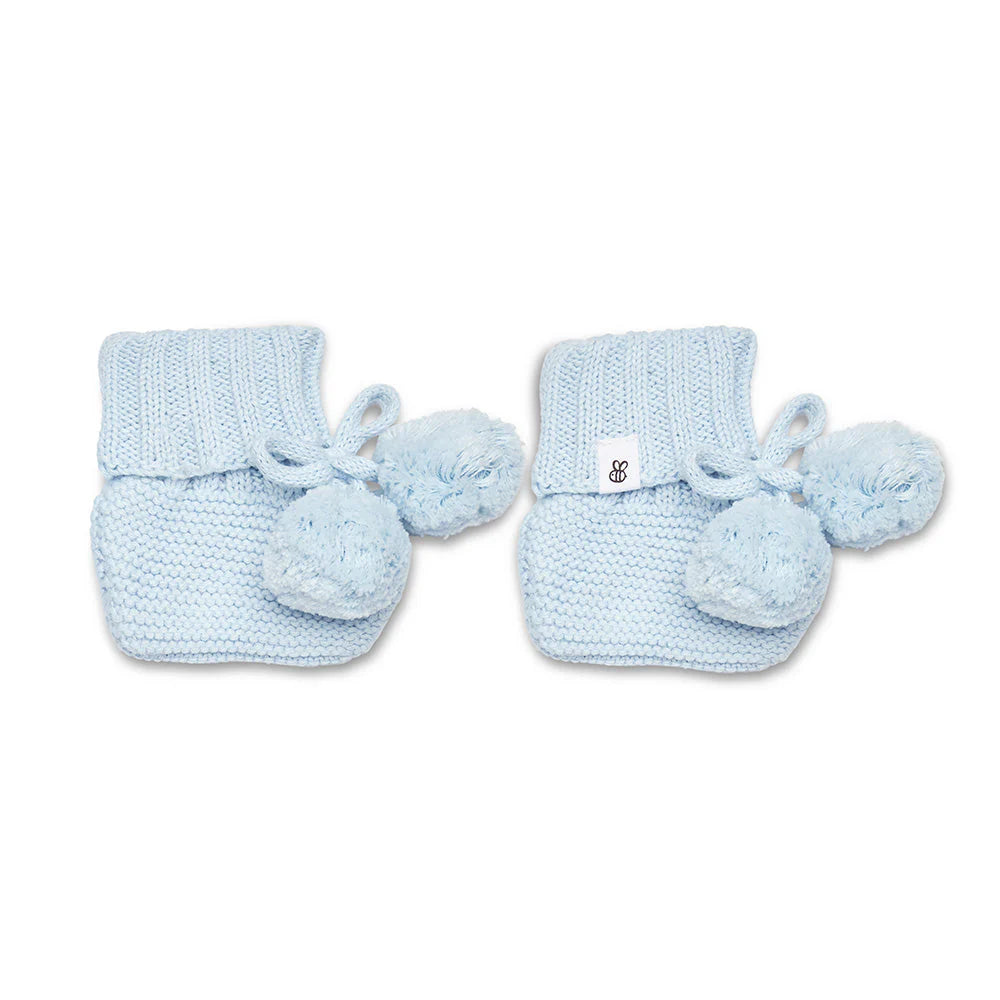 Baby Blue Knit Booties