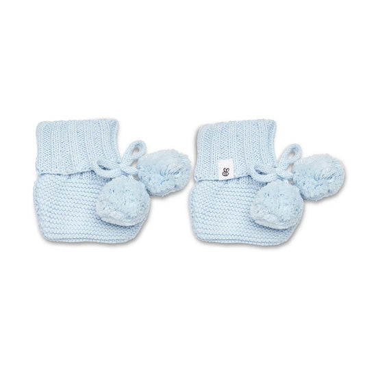 Baby Blue Knit Booties