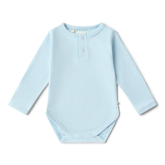 Baby Blue Long Sleeve Bodysuit