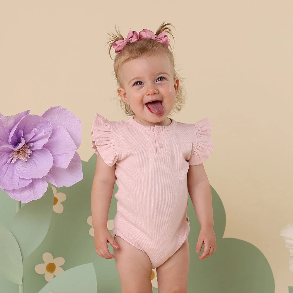 Baby Pink Short Sleeve Bodysuit