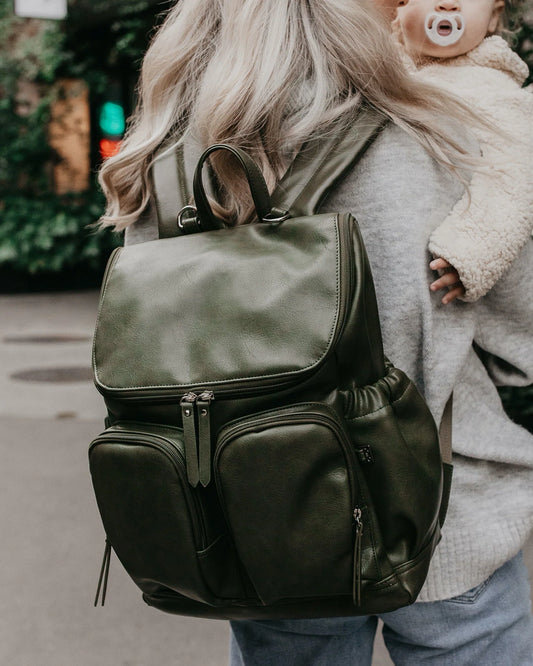 Backpack Olive Faux Leather