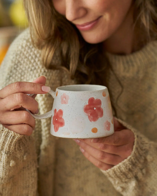 Large Handled Mug Barbara Flower Garden