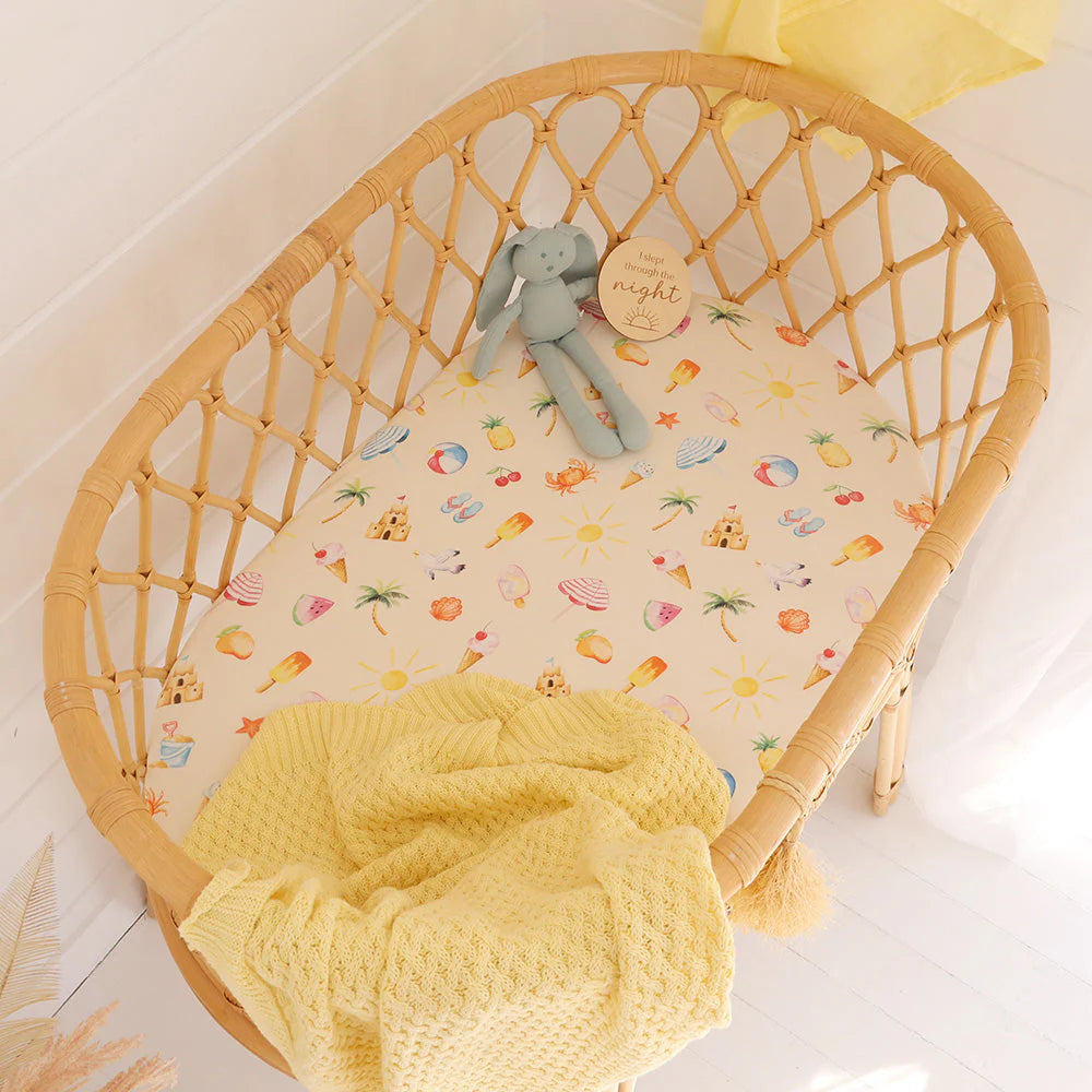 Beach Fun Bassinet Sheet