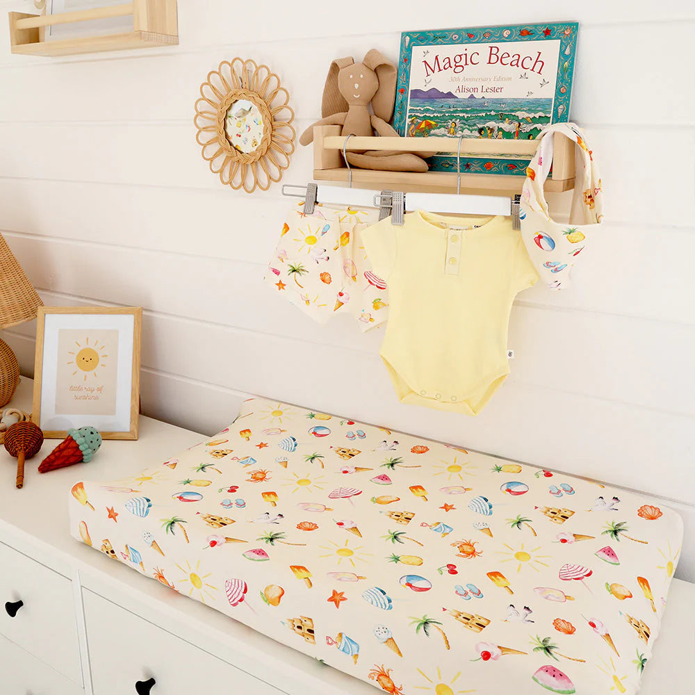 Beach Fun Bassinet Sheet