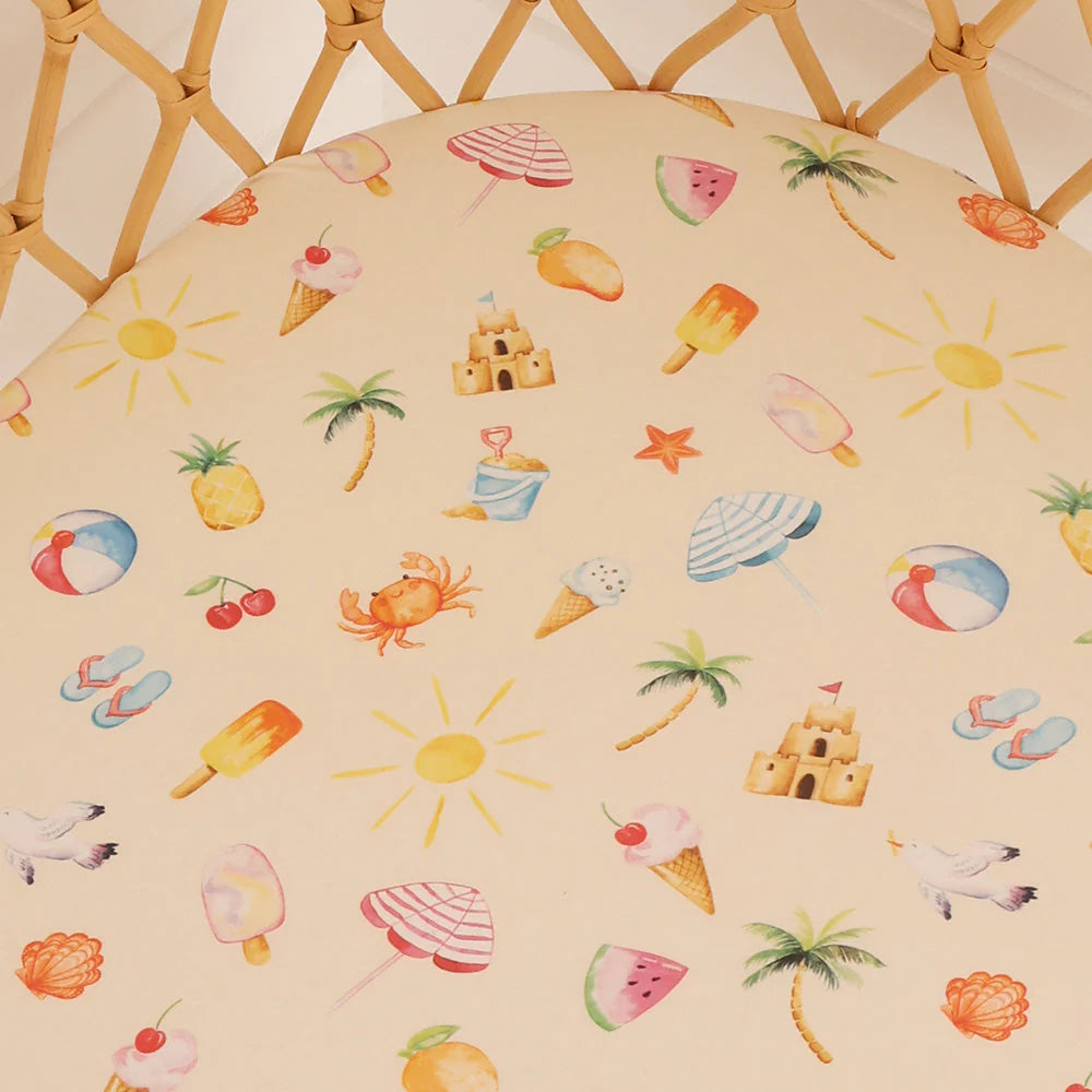 Beach Fun Bassinet Sheet
