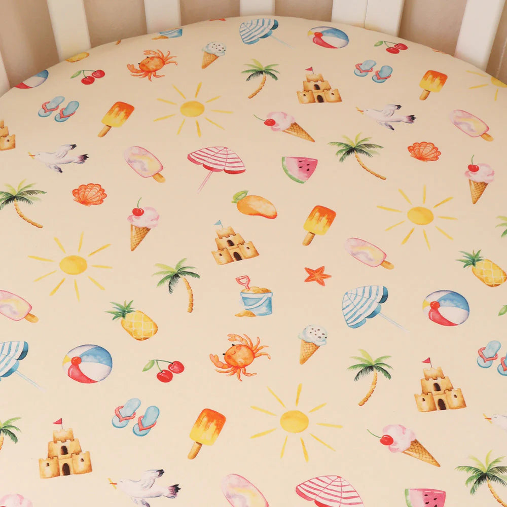 Beach Fun Cot Sheet