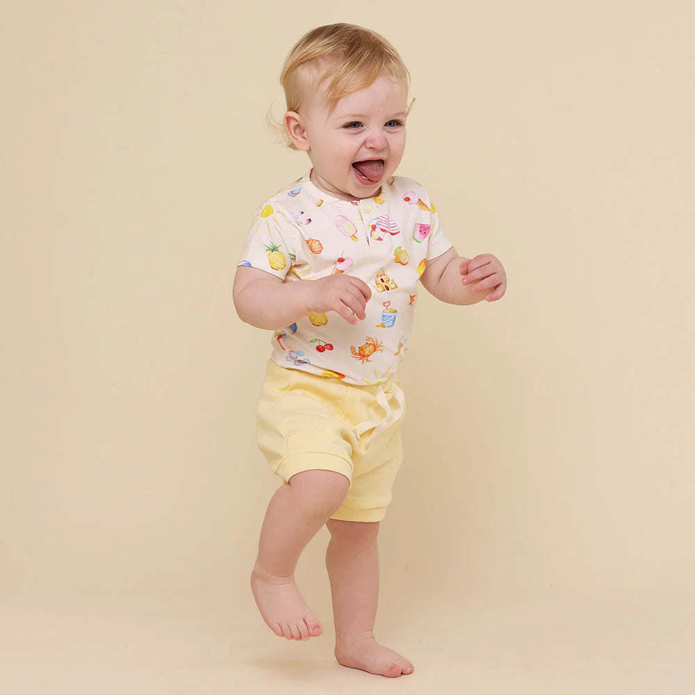 Beach Fun Short Sleeve Bodysuit