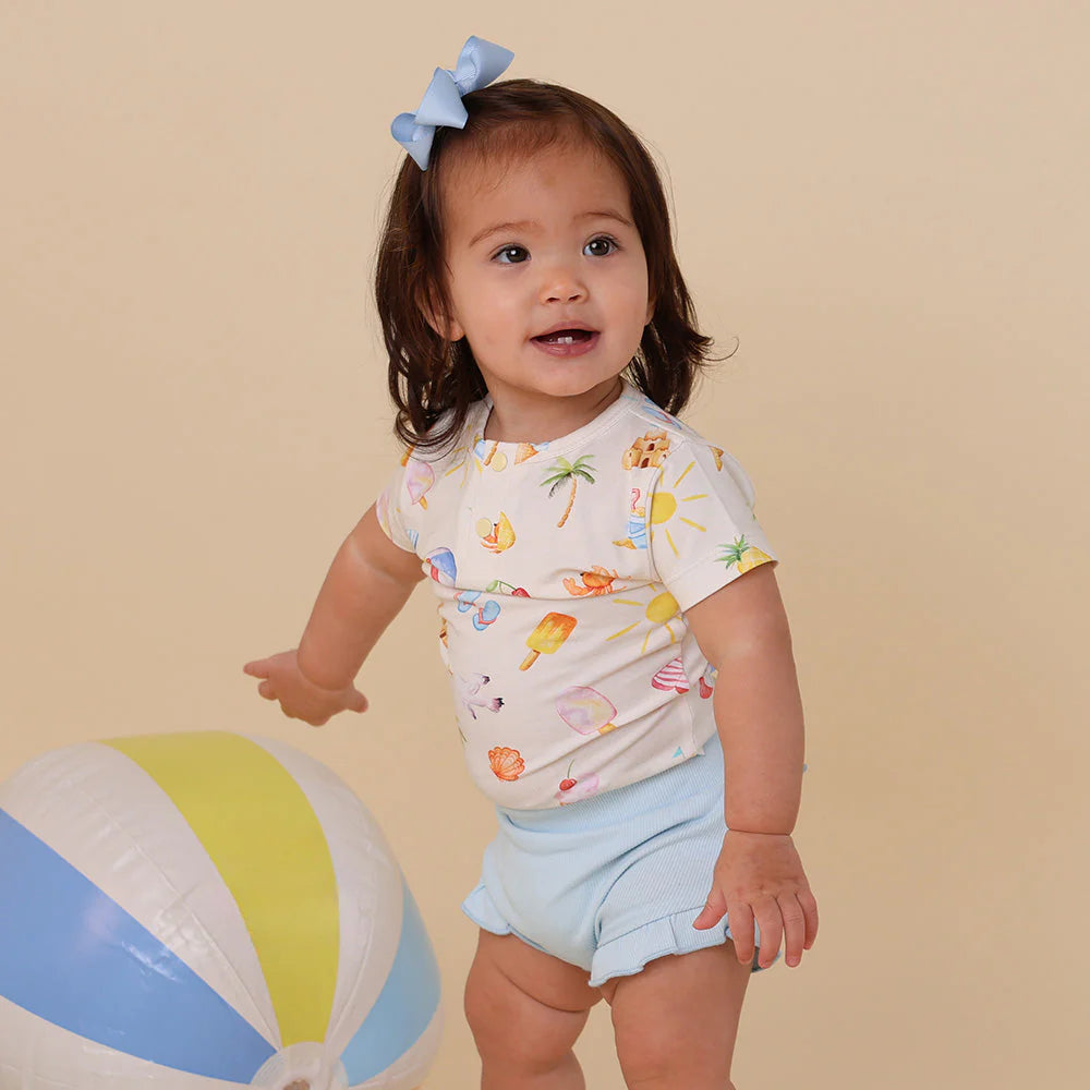 Beach Fun Short Sleeve Bodysuit