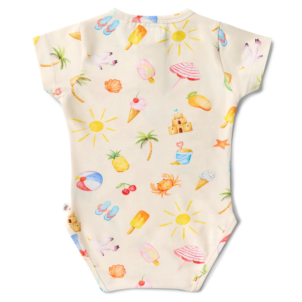 Beach Fun Short Sleeve Bodysuit
