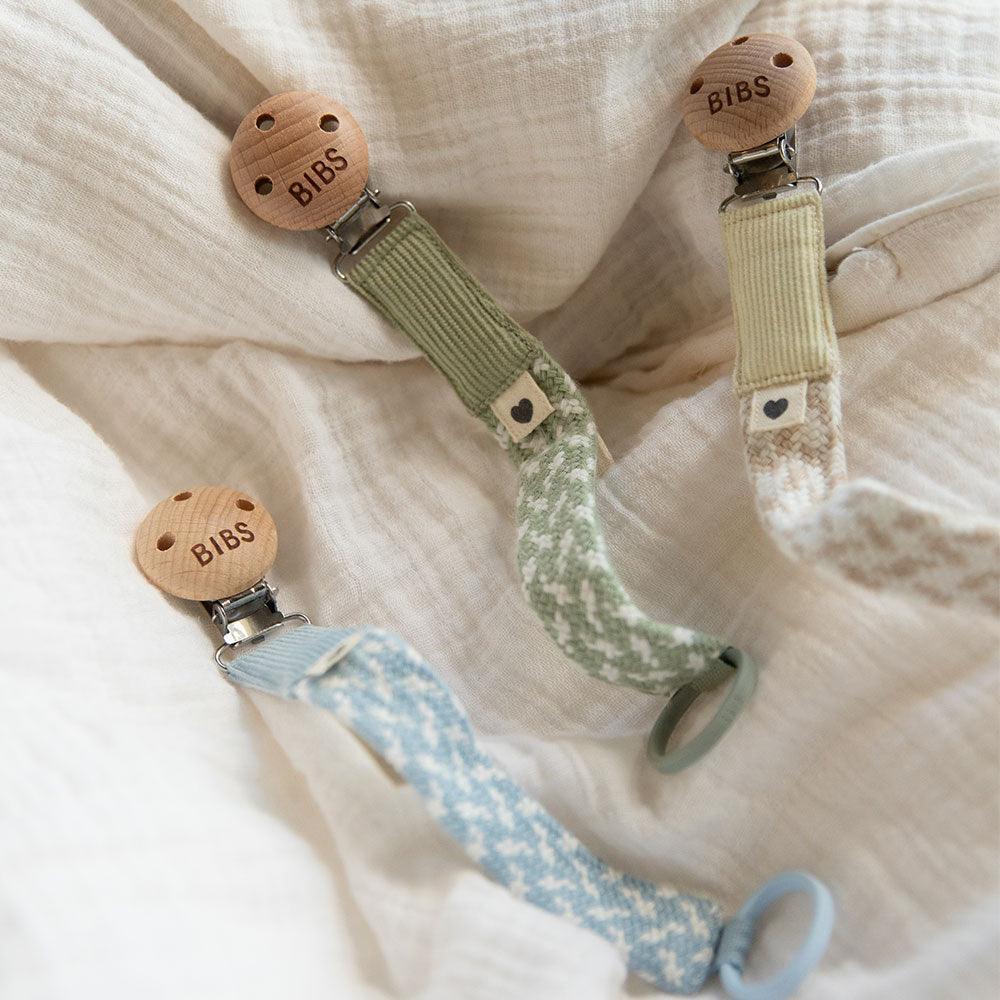 Bibs Paci Braid Vanilla