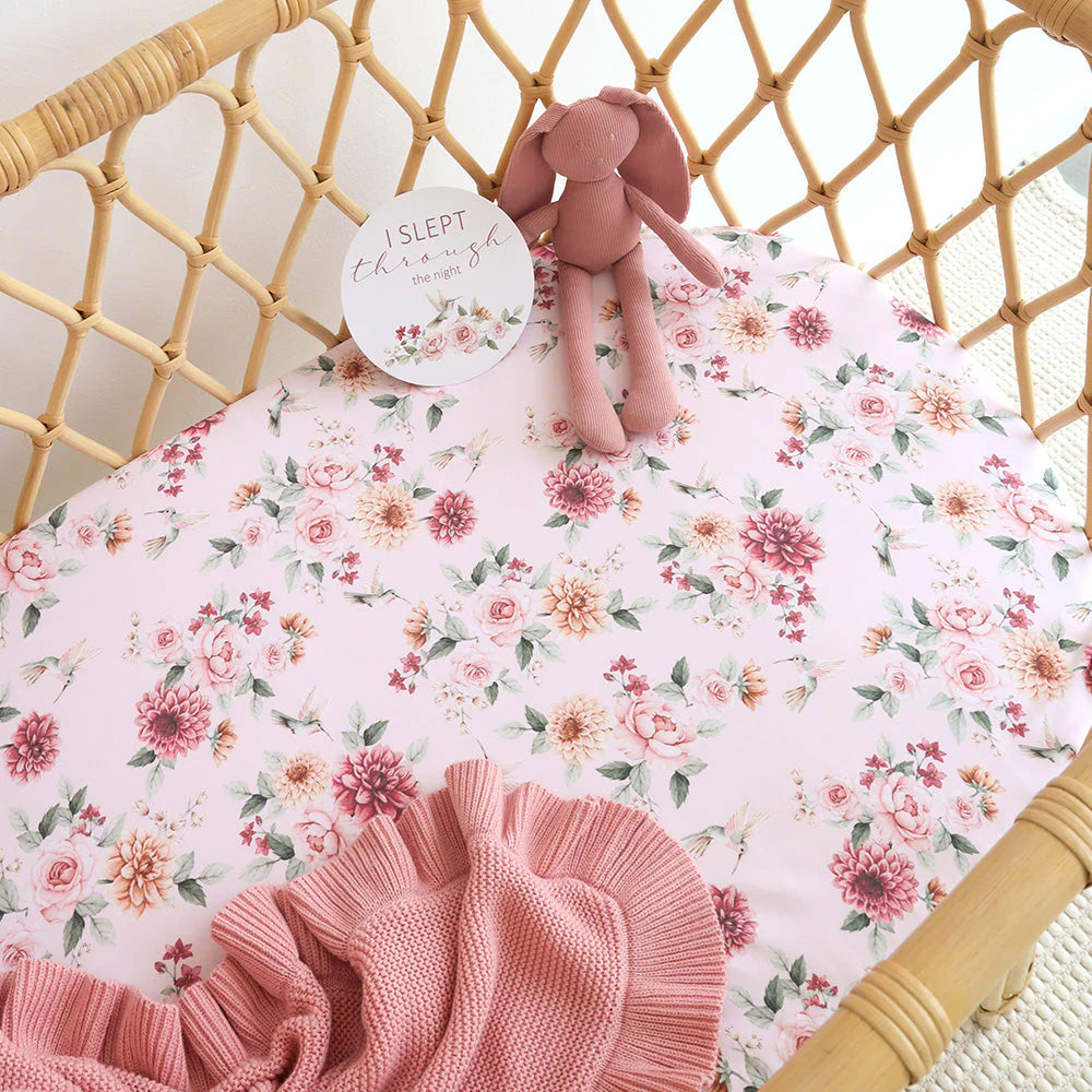 Birds & Blooms Bassinet Sheet