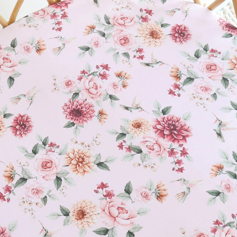 Birds & Blooms Bassinet Sheet