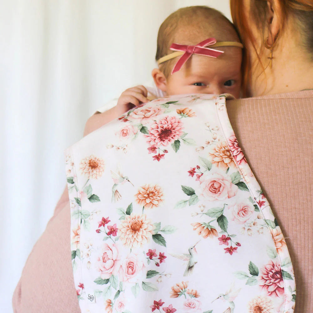 Birds & Blooms Burp Cloth