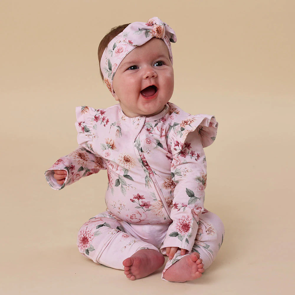 Birds & Blooms Snugglesuit Convertible Romper