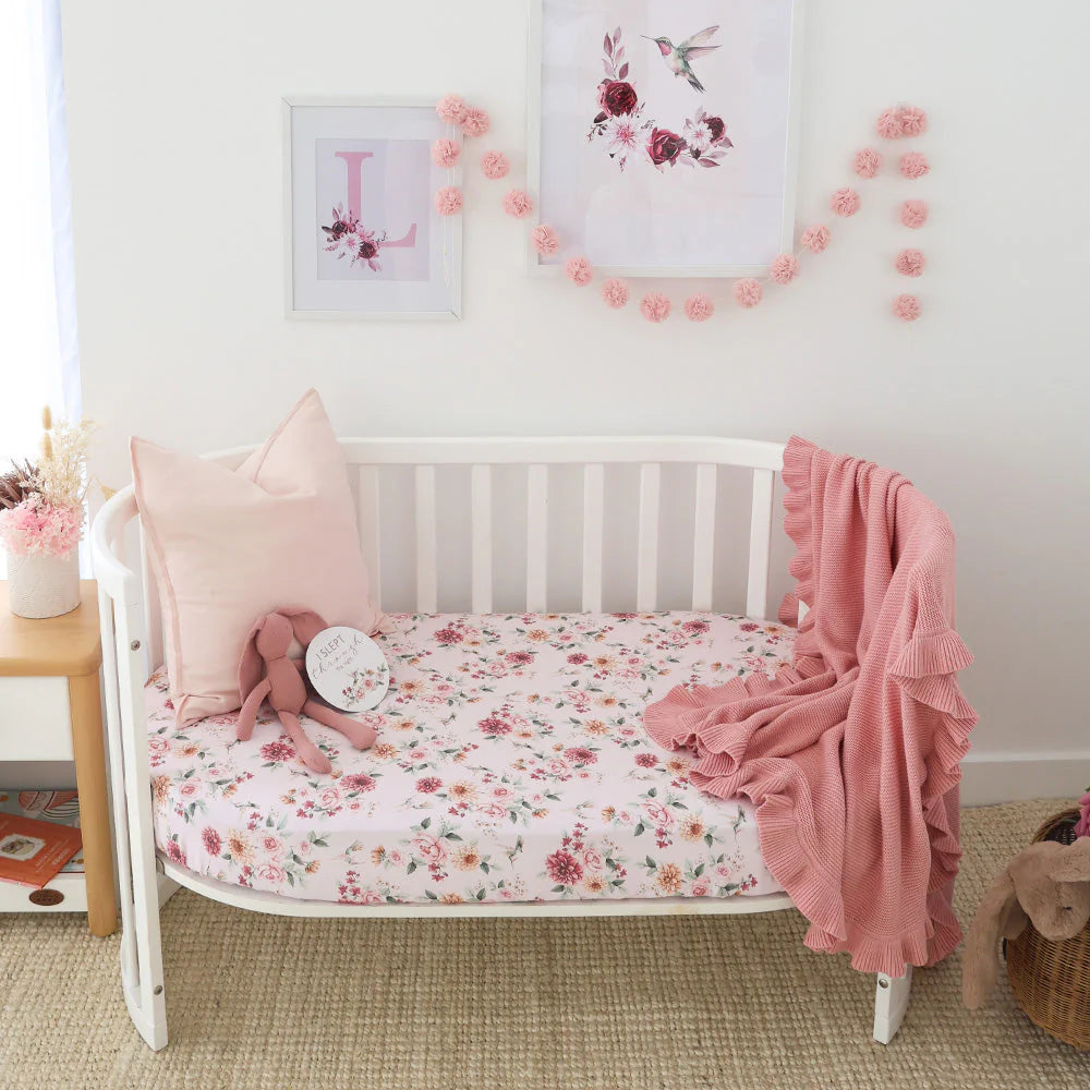 Birds & Blooms Cot Sheet