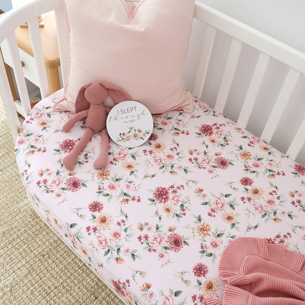 Birds & Blooms Cot Sheet
