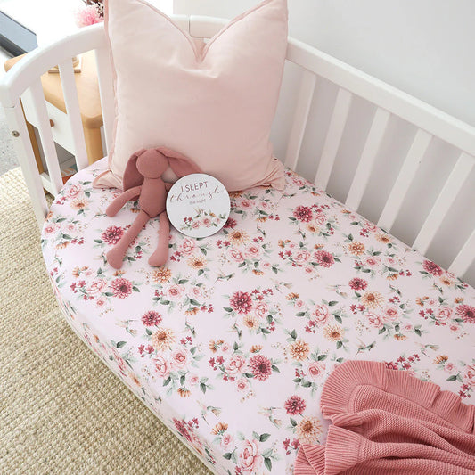 Birds & Blooms Cot Sheet