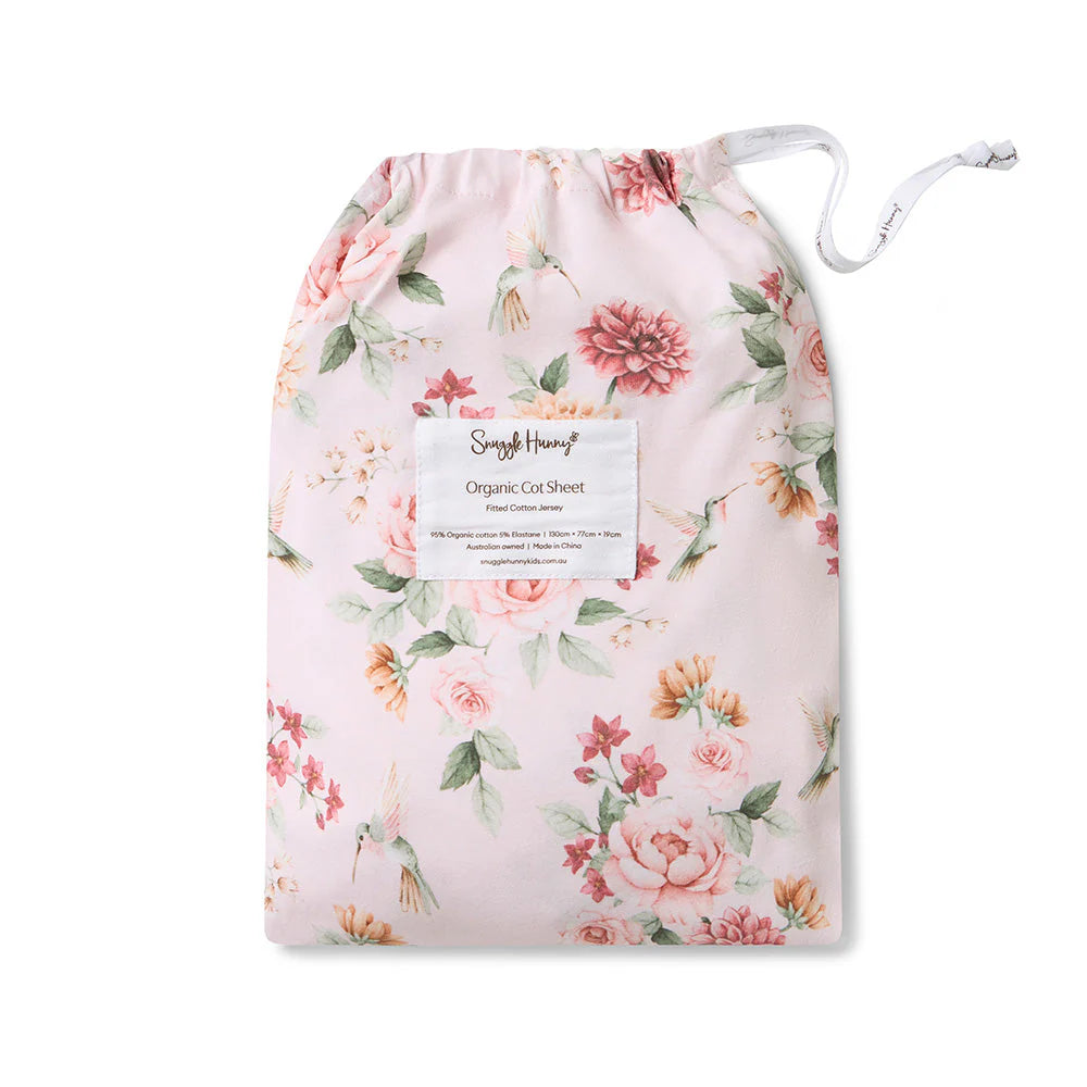 Birds & Blooms Cot Sheet