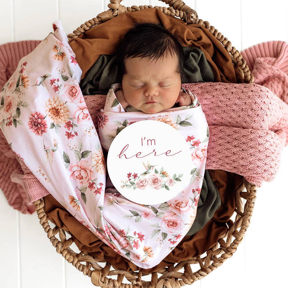 Birds & Blooms Jersey Wrap Set
