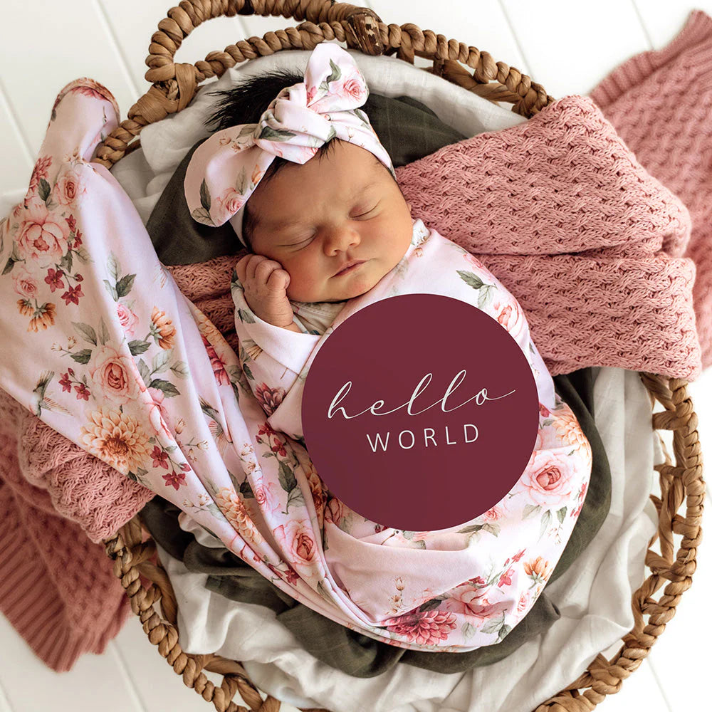 Birds & Blooms Jersey Wrap Set