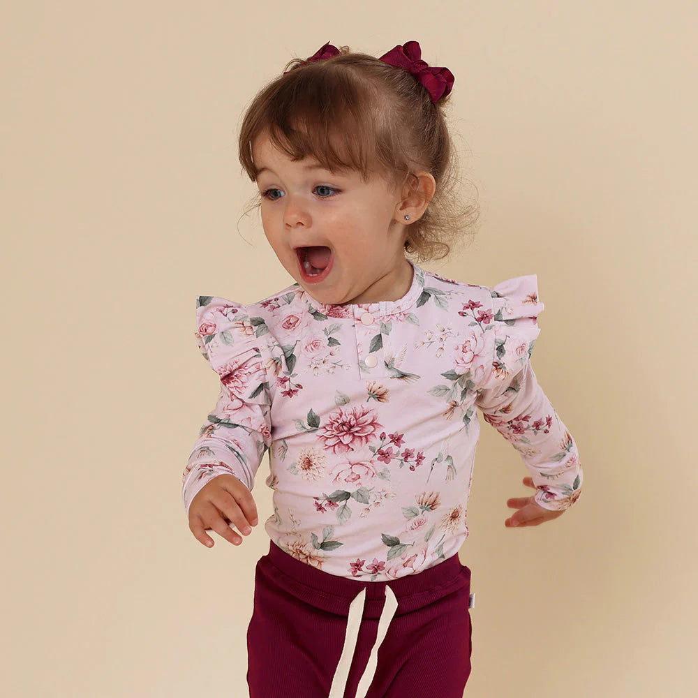 Birds & Blooms Long Sleeve Bodysuit
