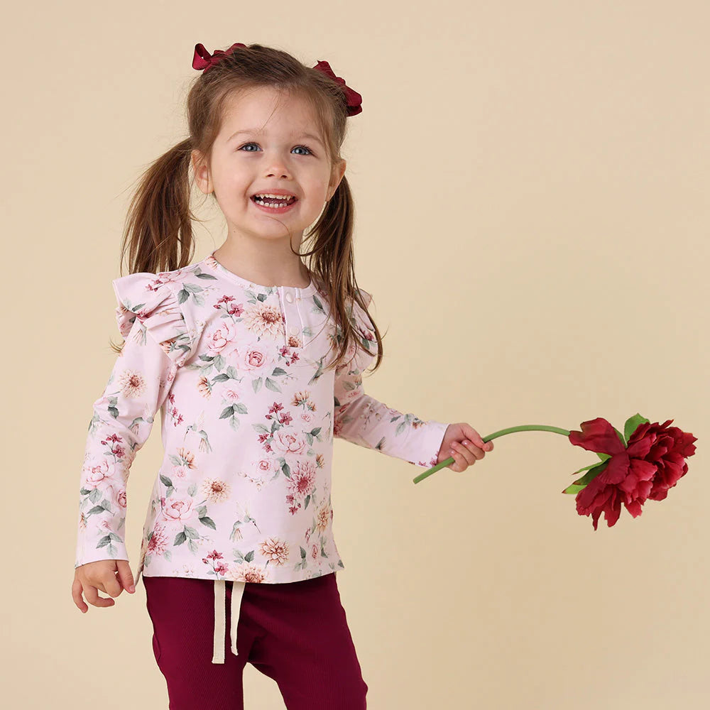 Birds & Blooms Long Sleeve Top
