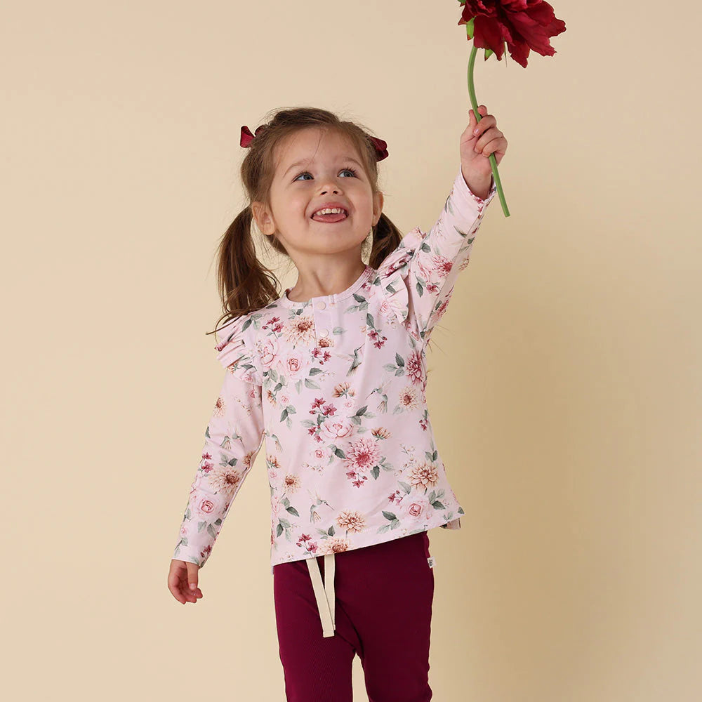 Birds & Blooms Long Sleeve Top
