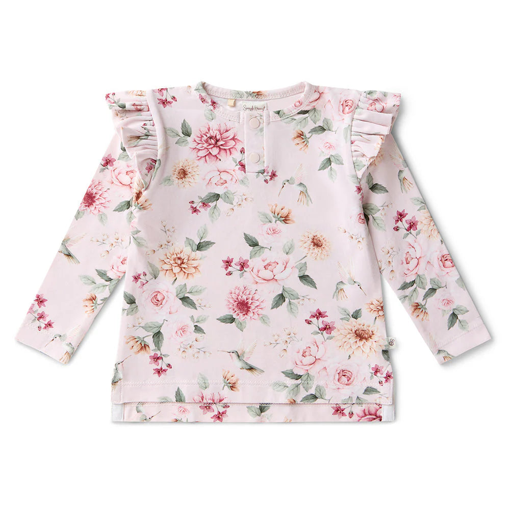 Birds & Blooms Long Sleeve Top