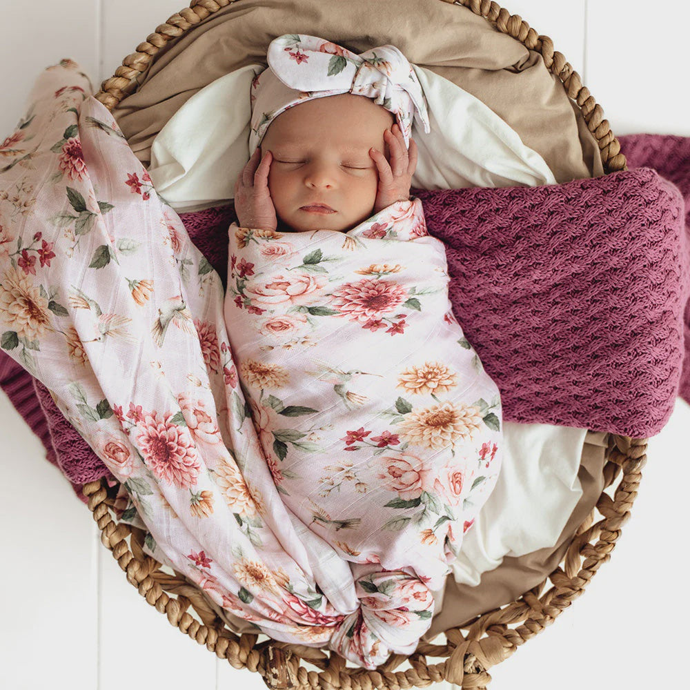 Birds & Blooms Muslin Wrap