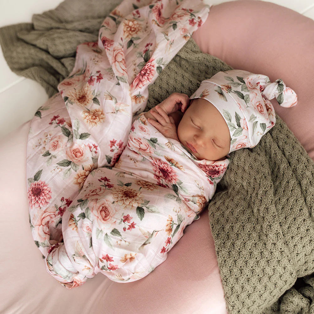 Birds & Blooms Muslin Wrap