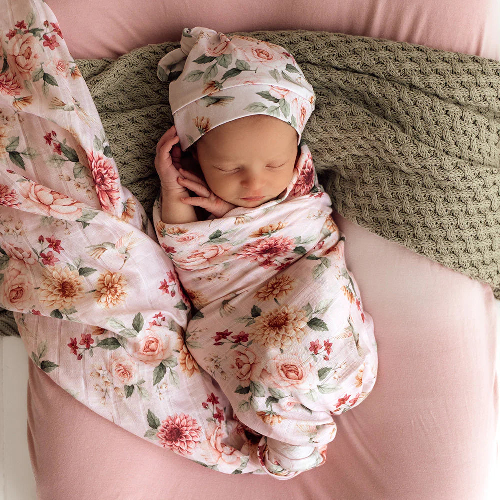 Birds & Blooms Muslin Wrap
