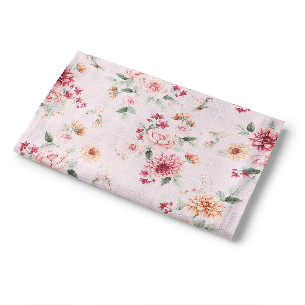 Birds & Blooms Muslin Wrap