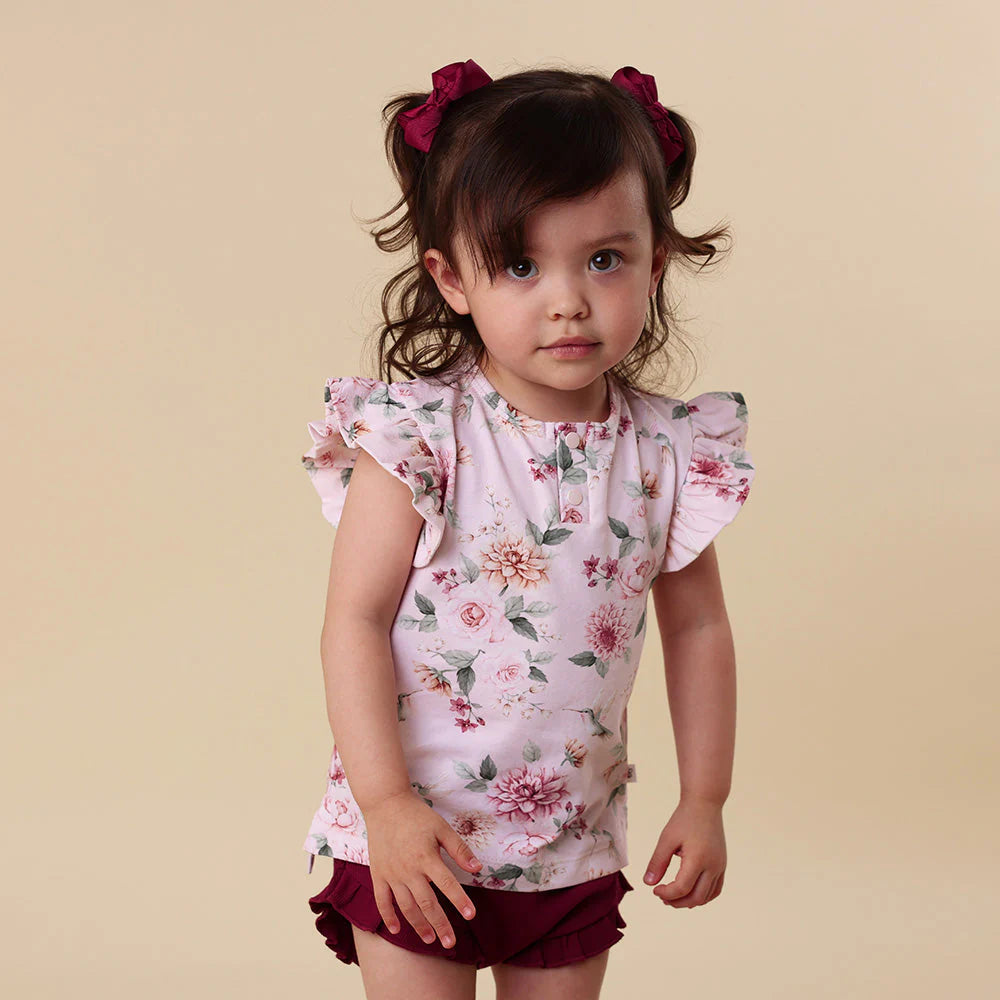Birds & Blooms Short Sleeve Top