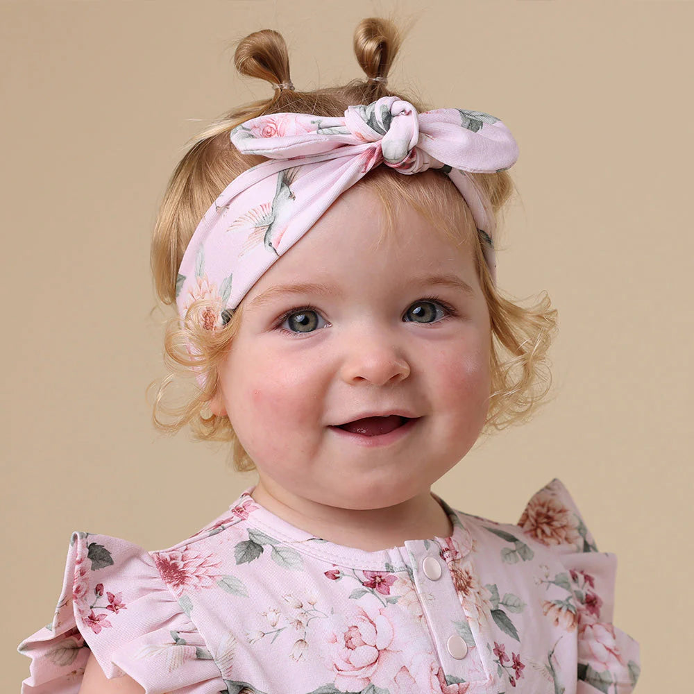 Birds & Blooms Topknot Headband