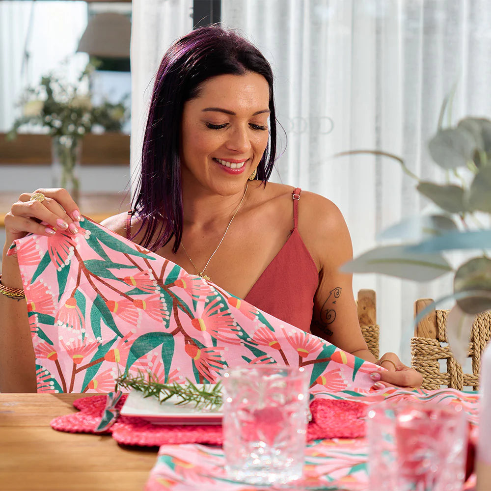 Linen Tablecloth (138cm x 240cm) Blossom Branches