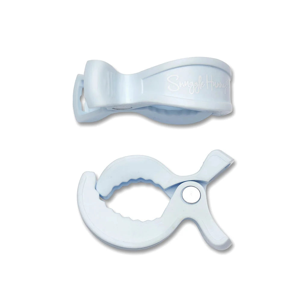 Pram Clip Pair Baby Blue