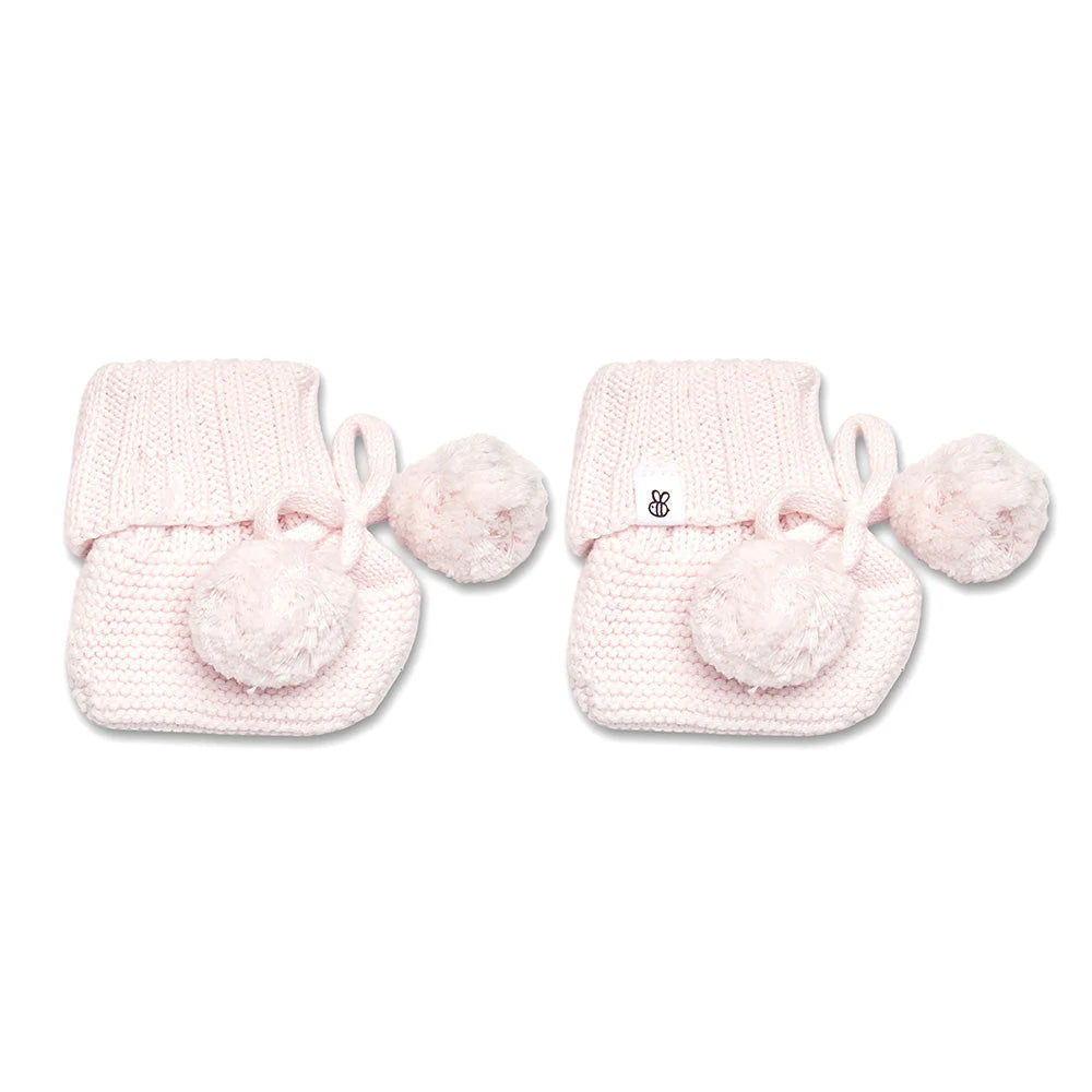 Baby Pink Knit Booties