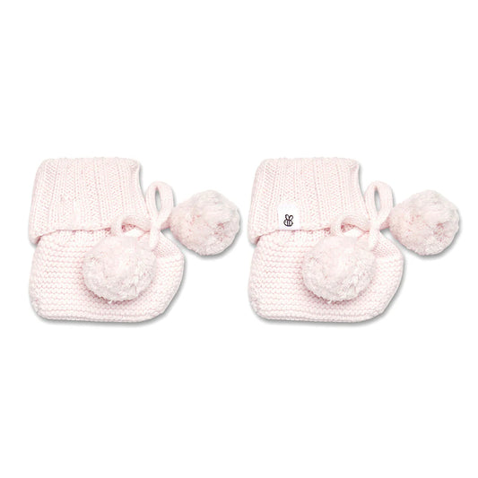 Baby Pink Knit Booties