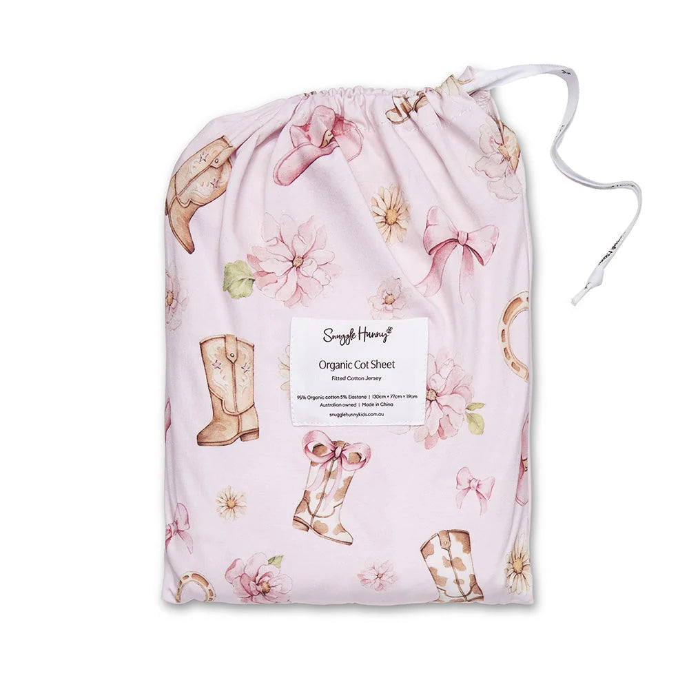 Boots & Bows Cot Sheet