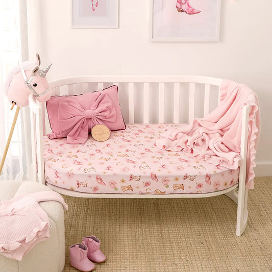 Boots & Bows Cot Sheet