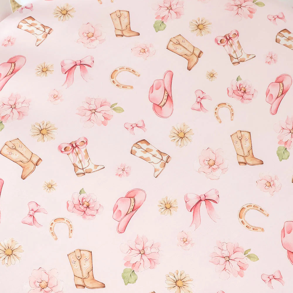 Boots & Bows Cot Sheet