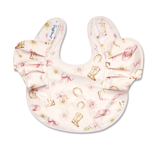 Boots & Bows Frill Snuggle Bib