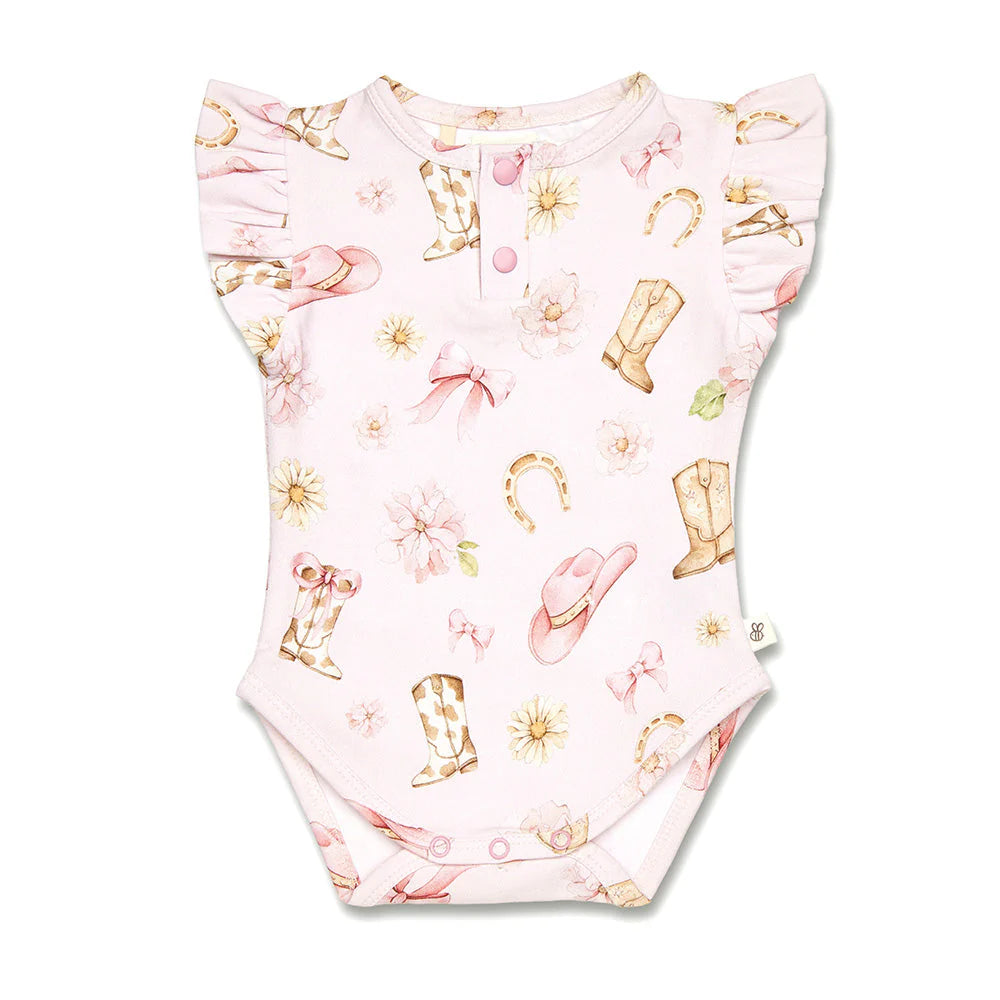 Boots & Bows Short Sleeve Bodysuit