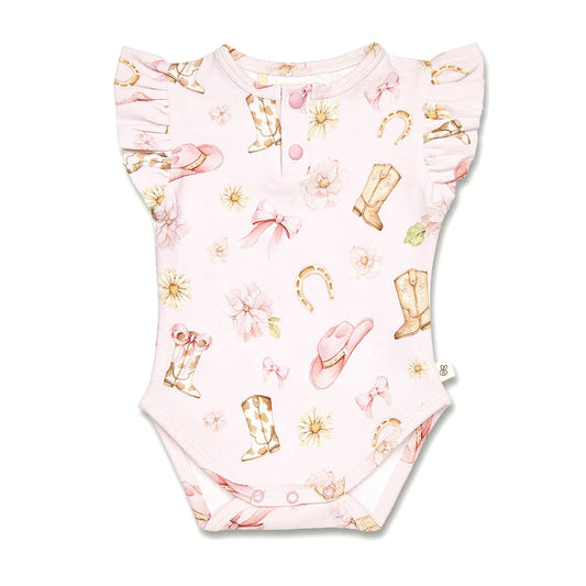 Boots & Bows Short Sleeve Bodysuit