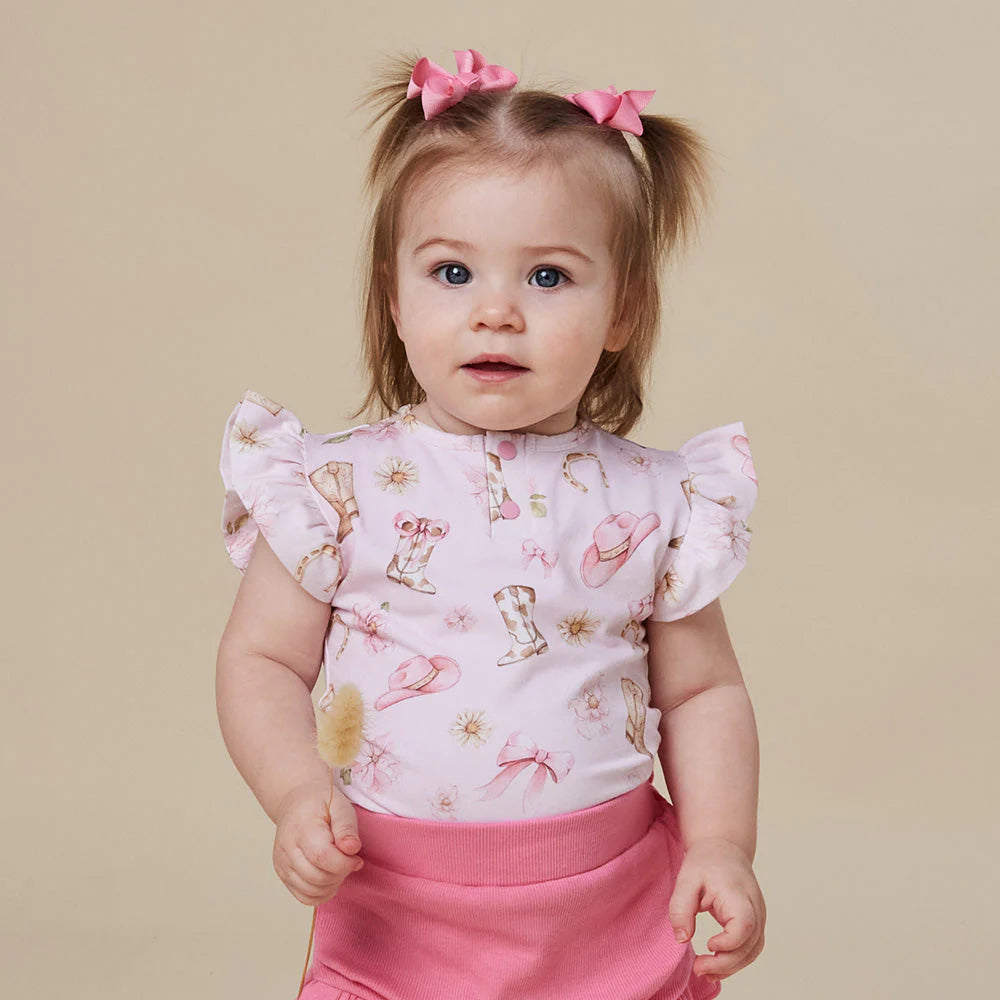 Boots & Bows Short Sleeve Bodysuit