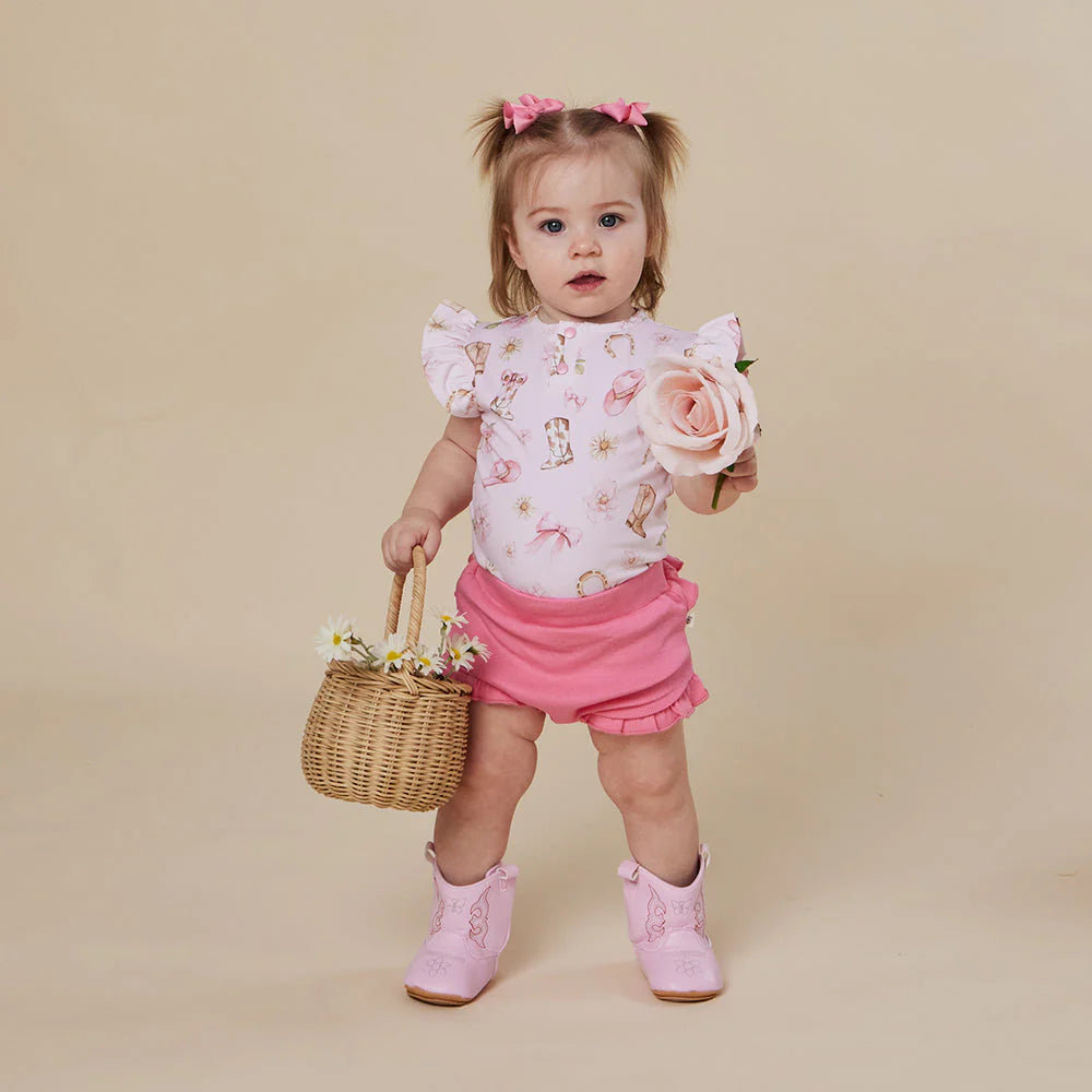 Boots & Bows Short Sleeve Bodysuit