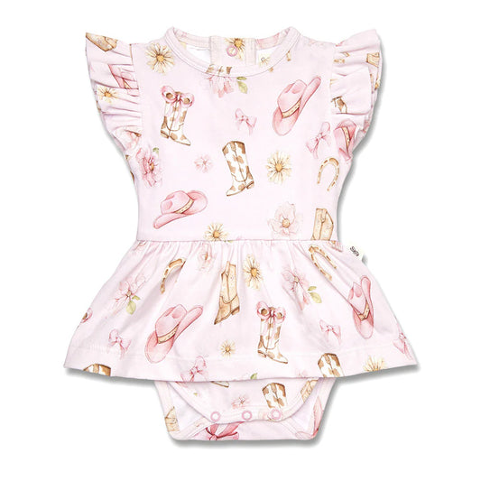 Boots & Bows Short Sleeve Dress
