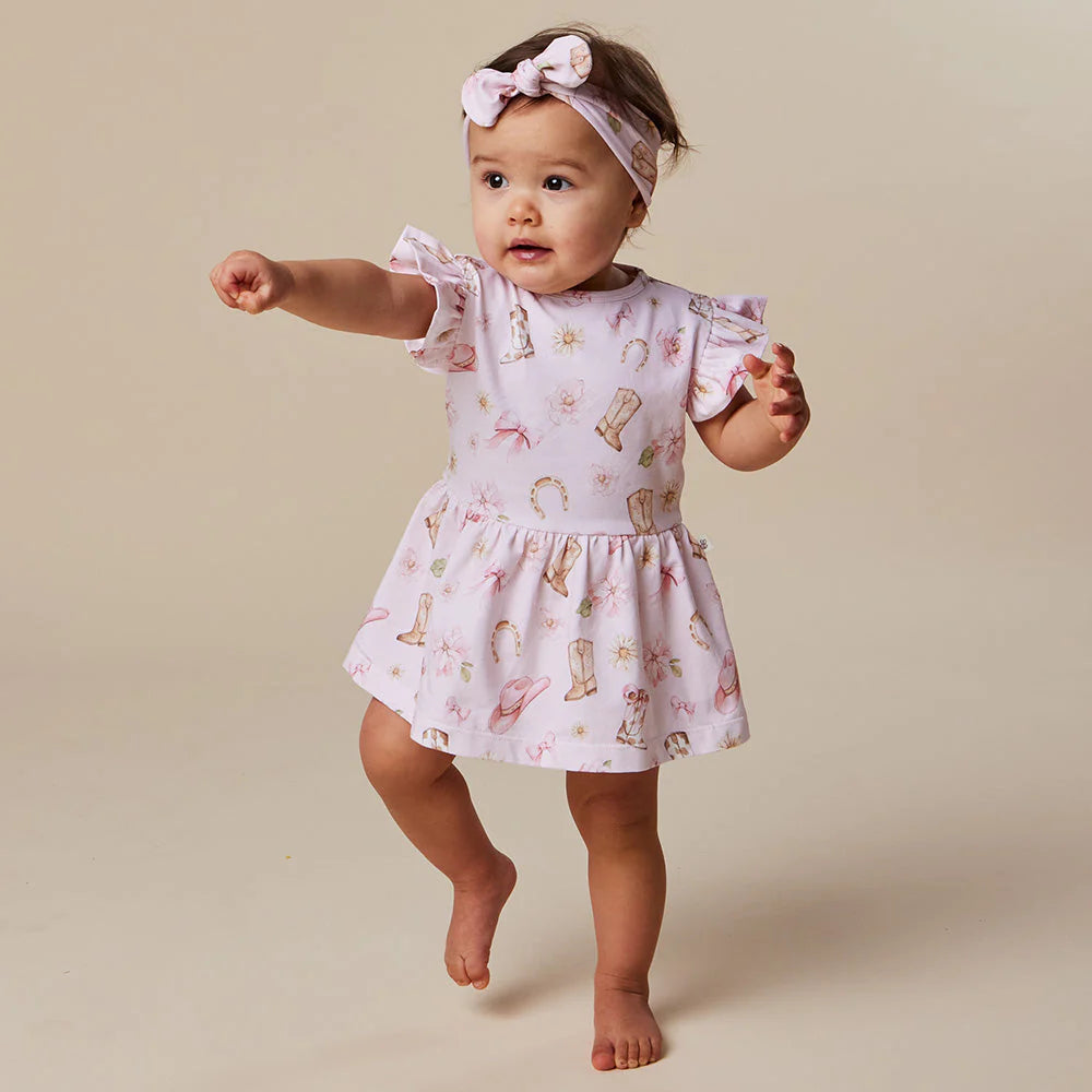 Boots & Bows Short Sleeve Dress