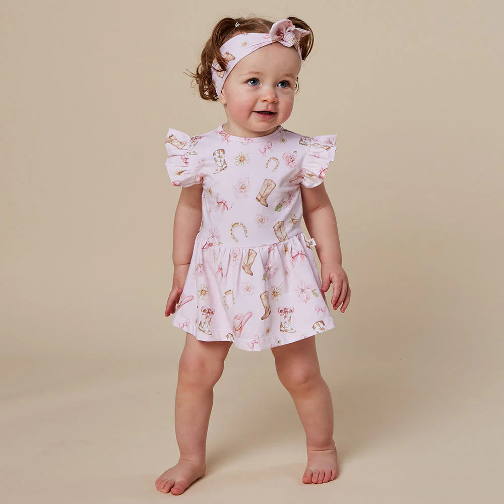 Boots & Bows Short Sleeve Dress